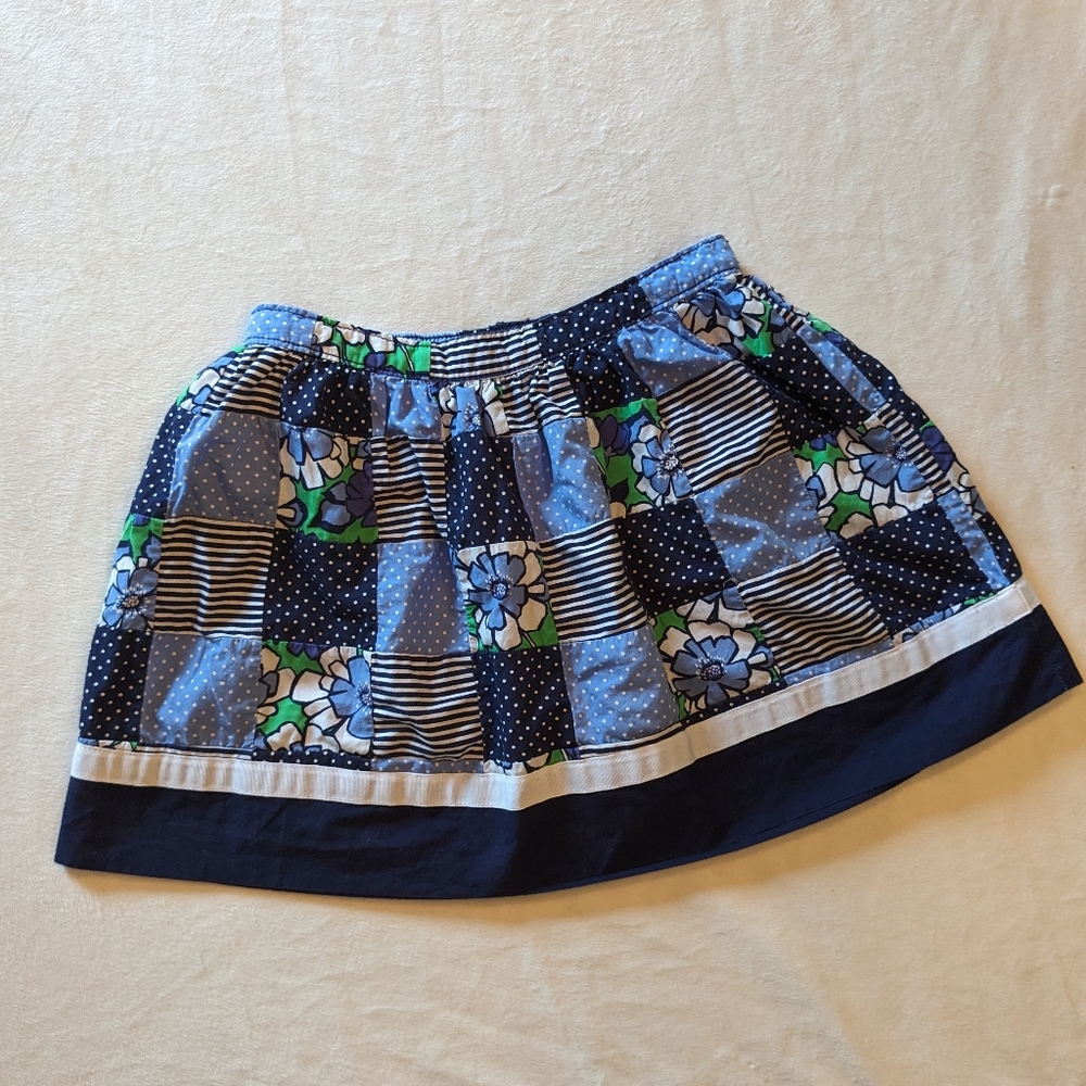 GYMBOREE Mixed-Print Patchwork Unlined Skirt Girls' 8